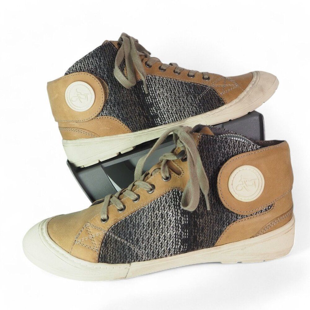 OTBT Providence Casual Sneakers Cashew Brown Leather / Grey Women's 10M
